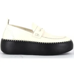 Oa Non Fashion Mocassins|Mocassins en Cuir blancs - Talon 5 cm