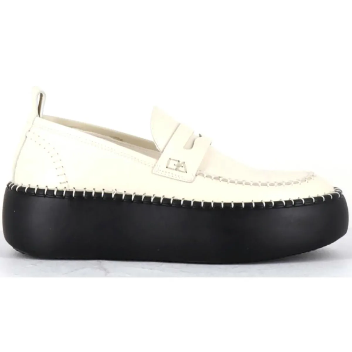 Oa Non Fashion Mocassins|Mocassins en Cuir blancs - Talon 5 cm