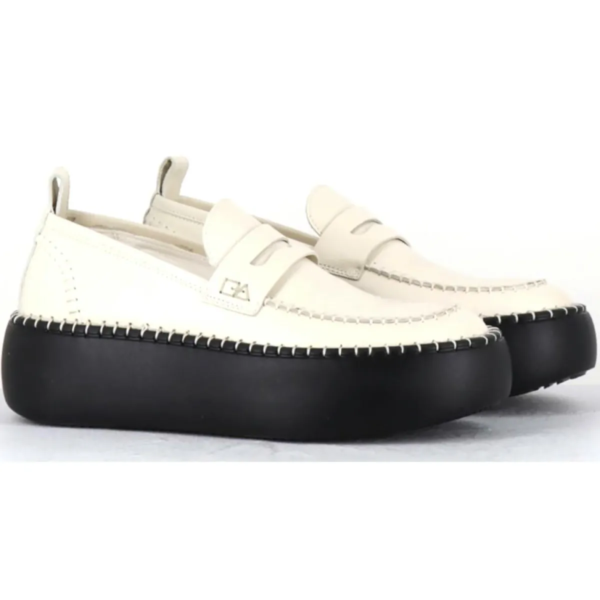 Oa Non Fashion Mocassins|Mocassins en Cuir blancs - Talon 5 cm