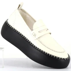 Oa Non Fashion Mocassins|Mocassins en Cuir blancs - Talon 5 cm