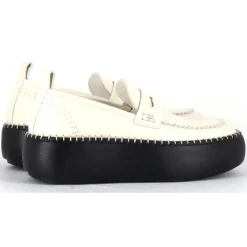Oa Non Fashion Mocassins|Mocassins en Cuir blancs - Talon 5 cm