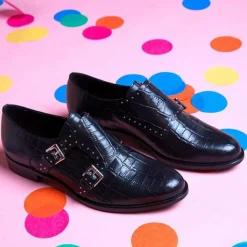 Cosmoparis Derbies|Monks en Cuir Emabi noires