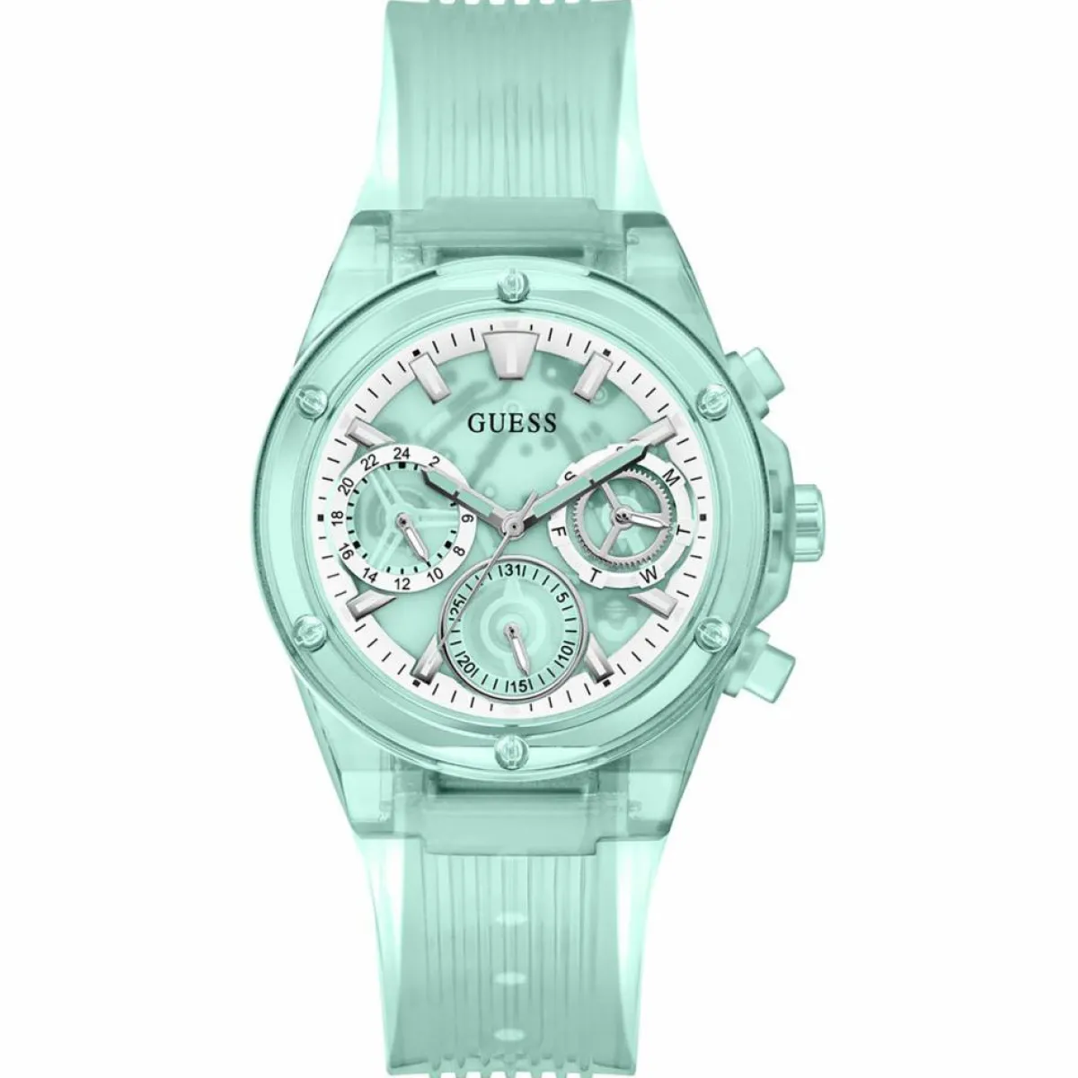 Guess Montres|Montre Femme Athena en Silicone verte