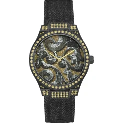Guess Montres|Montre Femme Baroque en Tissu noire