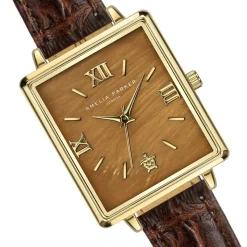 Amelia Parker Montres|Montre Femme Boracay en Cuir marron