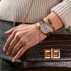 Amelia Parker Montres|Montre Femme Classique en Cuir marron