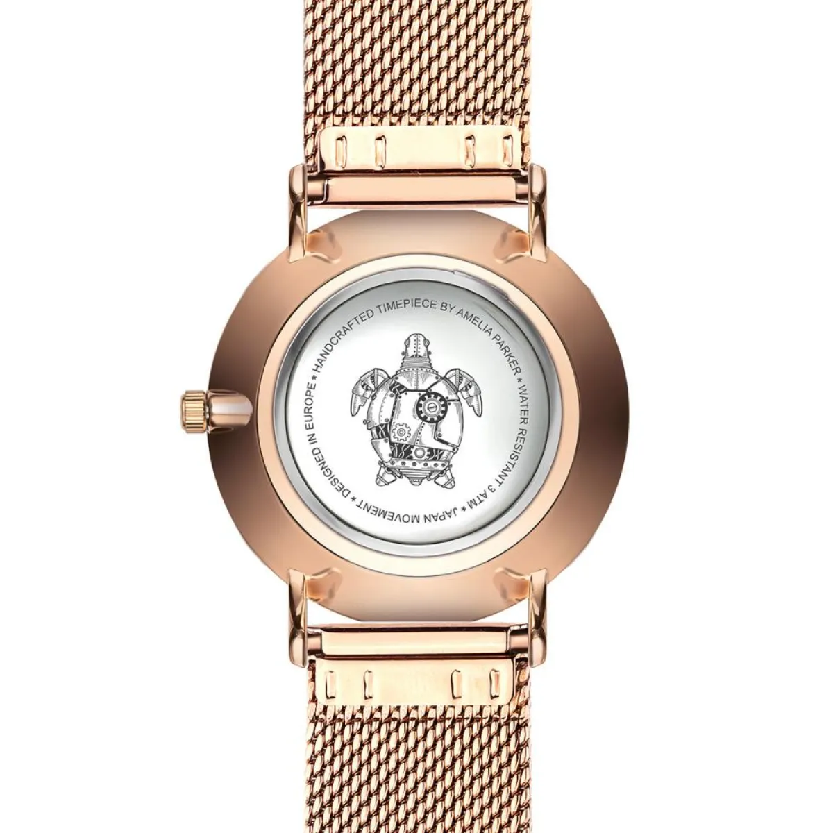 Amelia Parker Montres|Montre Femme Coral en Acier rose doré