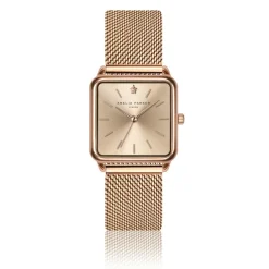 Amelia Parker Montres|Montre Femme en Acier Gold Plaza rose doré