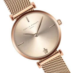 Amelia Parker Montres|Montre Femme en Acier Gold Shore rose doré