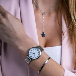 Amelia Parker Montres|Montre Femme en Acier Grand argentée