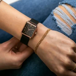 Amelia Parker Montres|Montre Femme en Acier Night Plaza noire