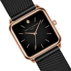 Amelia Parker Montres|Montre Femme en Acier Night Plaza noire