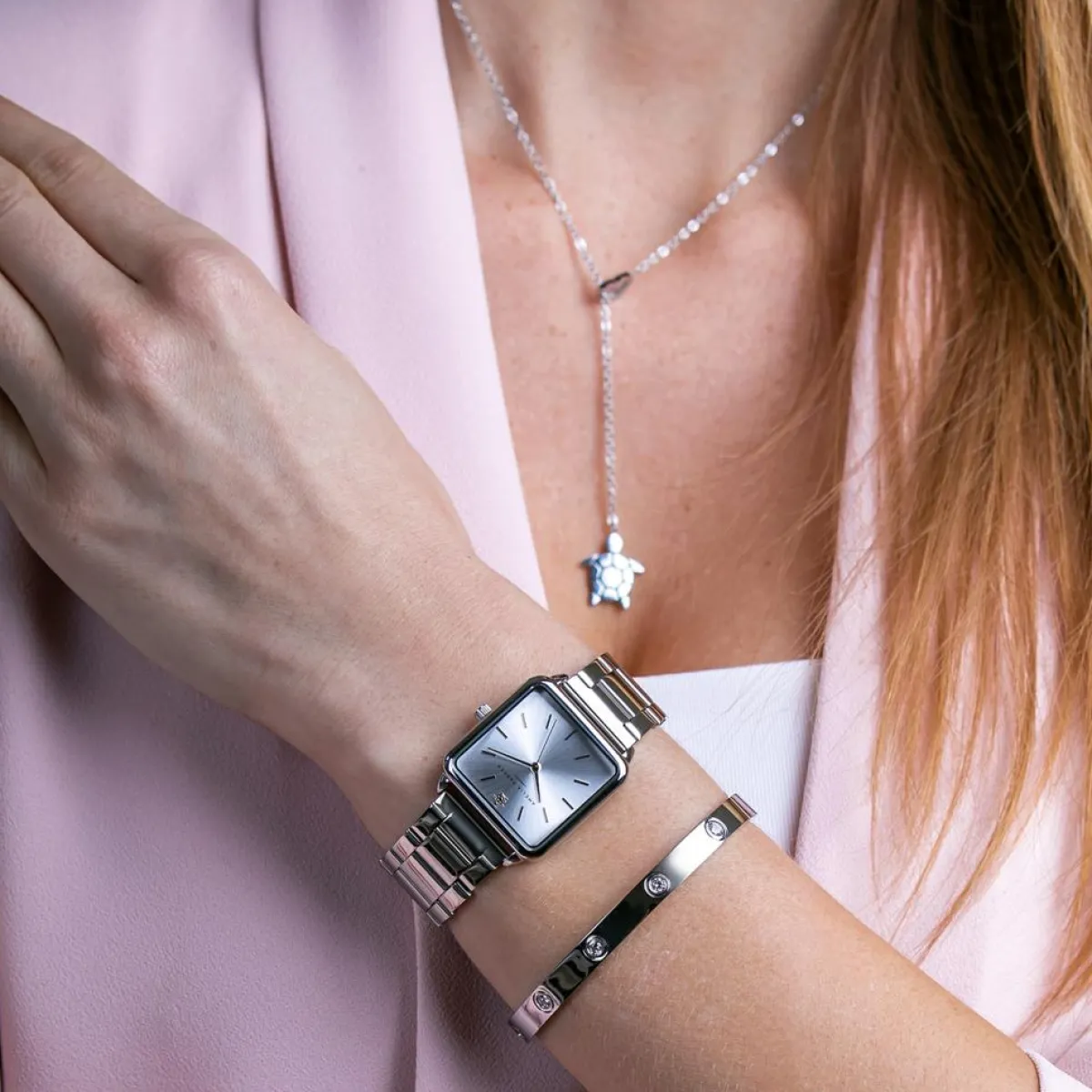 Amelia Parker Montres|Montre Femme en Acier Plaza argentée