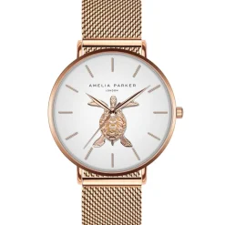 Amelia Parker Montres|Montre Femme en Acier Rose Turtle rose doré