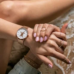 Amelia Parker Montres|Montre Femme en Acier Rose Turtle rose doré