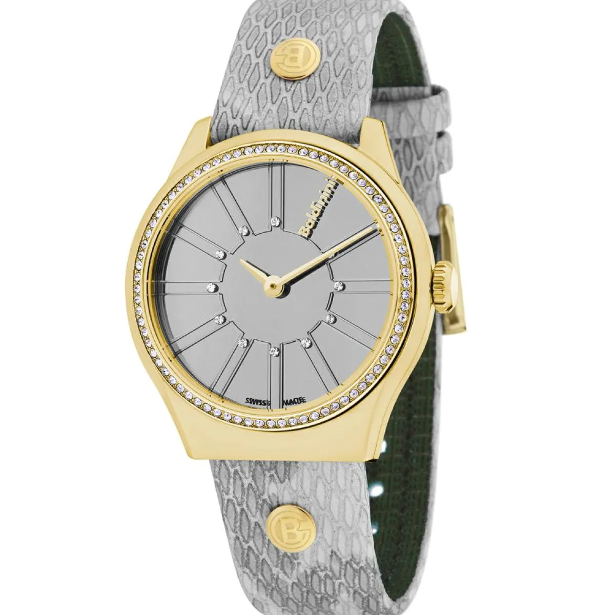 Baldinini Montres|Montre Femme en Cuir & cristaux Swarovski Adria grise