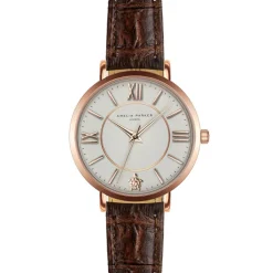 Amelia Parker Montres|Montre Femme en Cuir Petite Classique marron