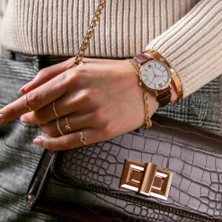 Amelia Parker Montres|Montre Femme en Cuir Petite Classique marron