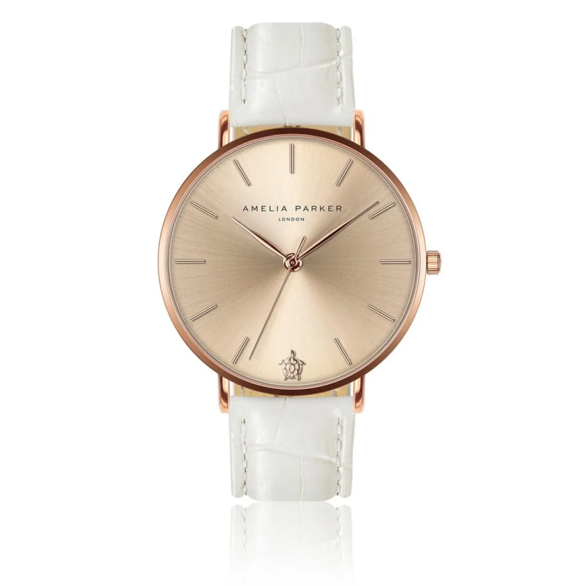 Amelia Parker Montres|Montre Femme Gold Sky en Cuir blanche
