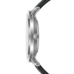 Amelia Parker Montres|Montre Femme Grand Blanc en Cuir noire