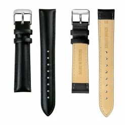 Amelia Parker Montres|Montre Femme Grand Blanc en Cuir noire