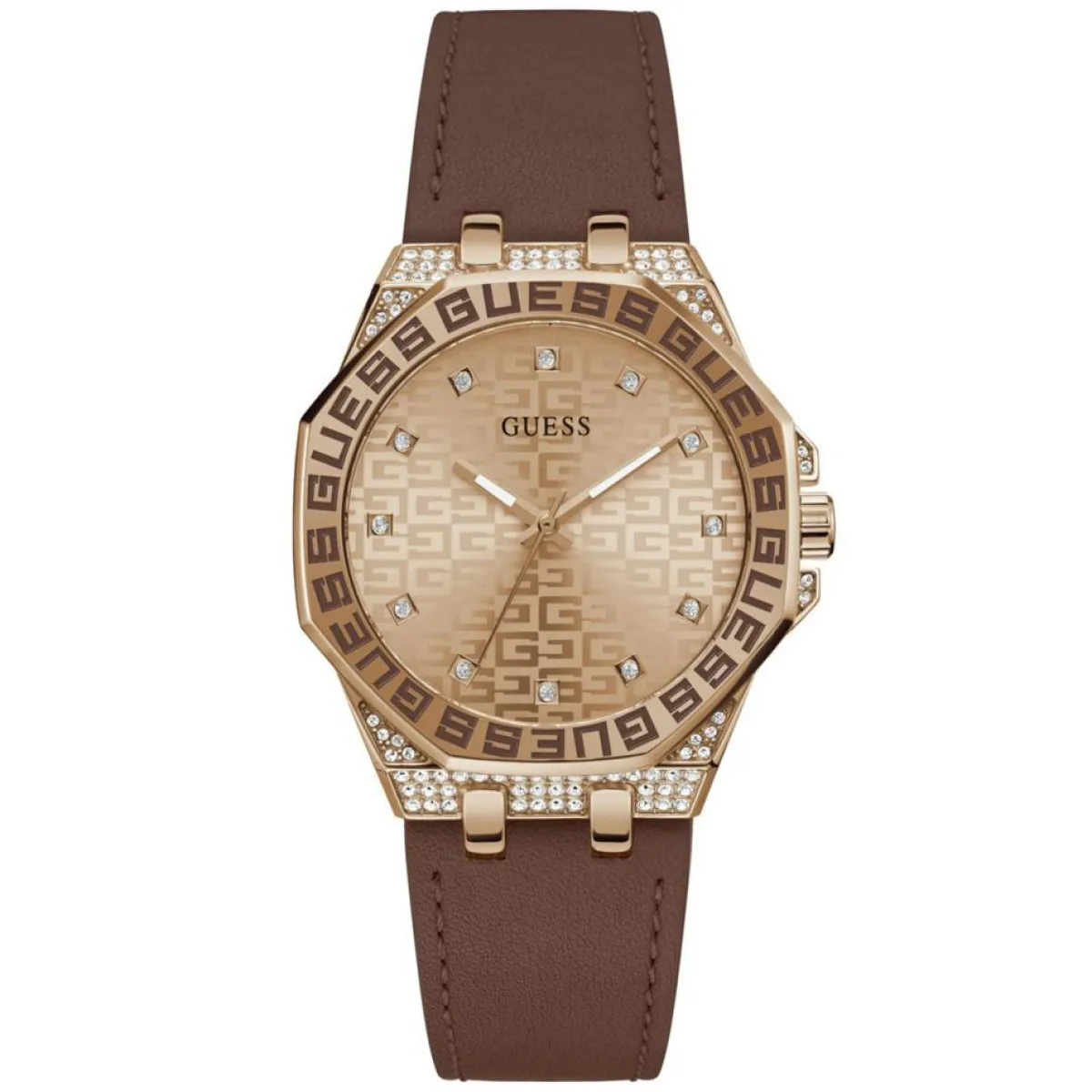 Guess Montres|Montre Femme Insignia en Silicone marron