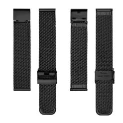 Amelia Parker Montres|Montre Femme Jet Black en Acier noire