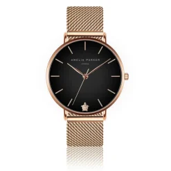 Amelia Parker Montres|Montre Femme Midnight Moon en Acier rose doré