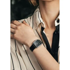 Amelia Parker Montres|Montre Femme Night Voyage en Cuir noire