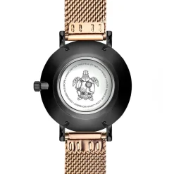 Amelia Parker Montres|Montre Femme Petite Noir en Acier rose doré