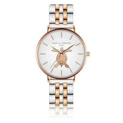 Amelia Parker Montres|Montre Femme Rose Turtle en Acier rose doré/argenté