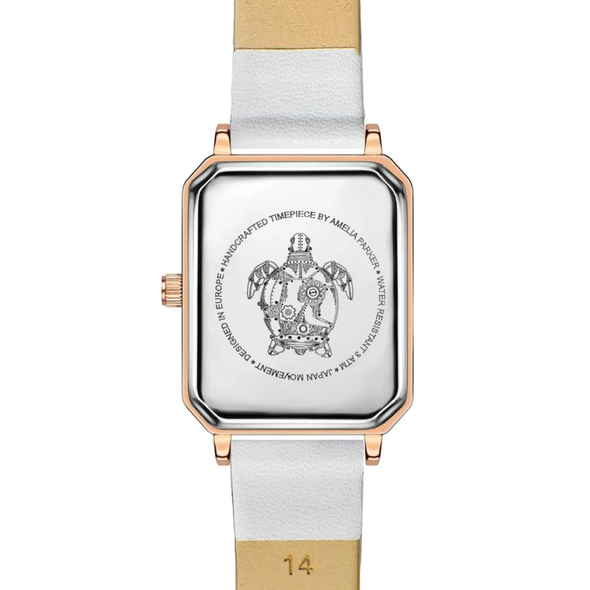 Amelia Parker Montres|Montre Femme Serenity en Cuir blanche