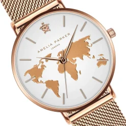 Amelia Parker Montres|Montre Femme Vacation en Acier rose doré