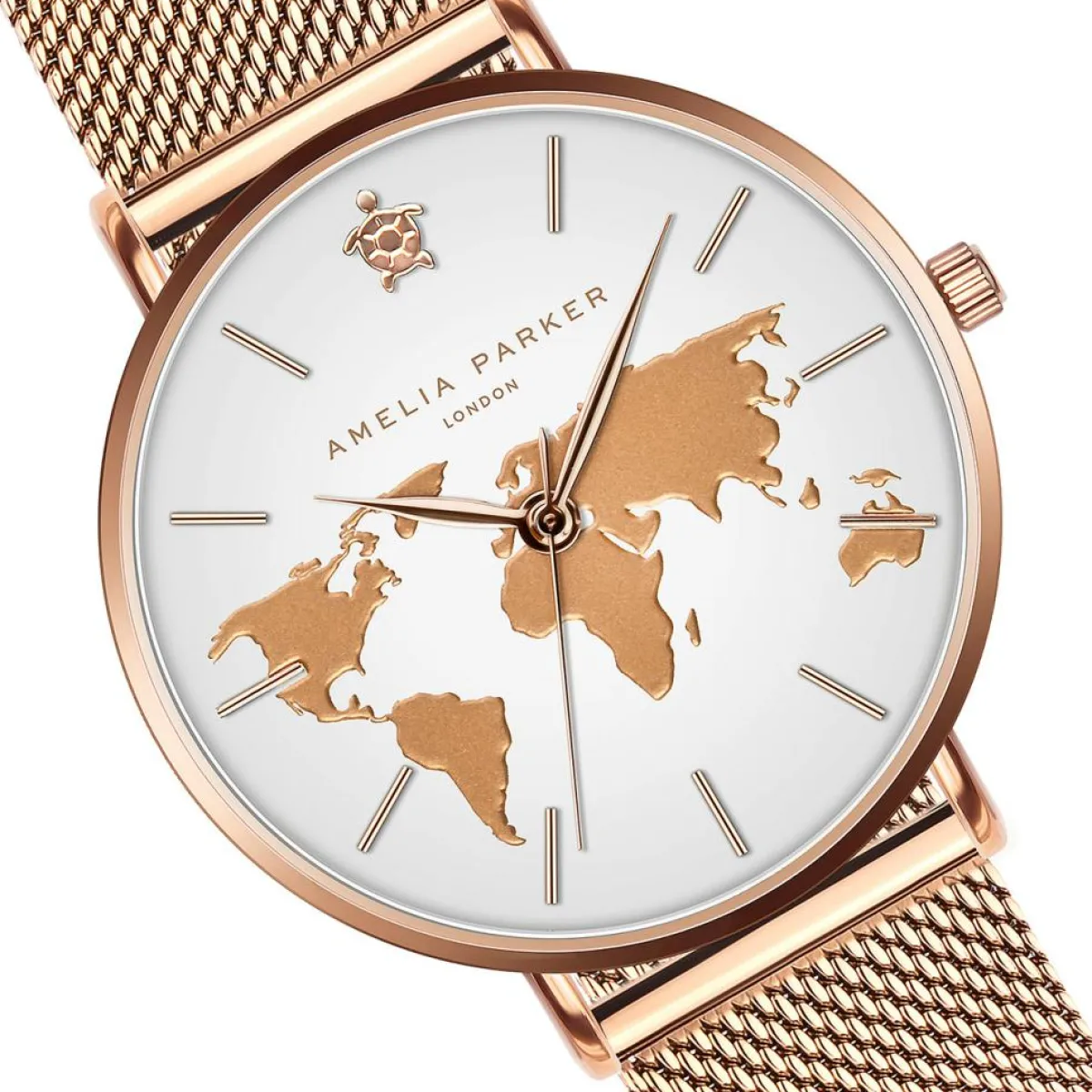 Amelia Parker Montres|Montre Femme Vacation en Acier rose doré