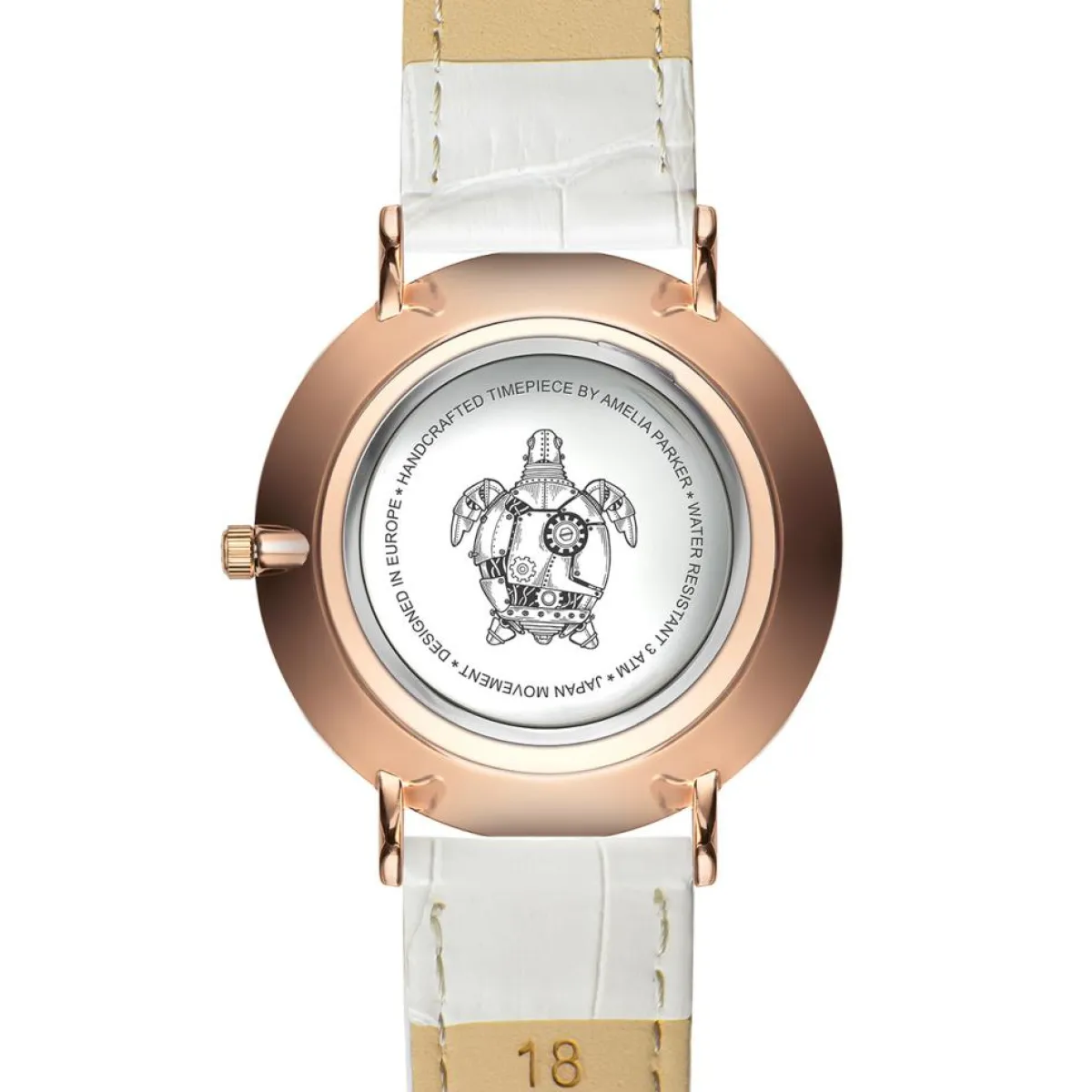Amelia Parker Montres|Montre Femme Vacation en Cuir blanche