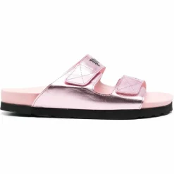 Palm Angels Sandales Plates|Mules en Cuir roses