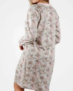 Admas Lingerie, Nuit|Nuisette Fait Avec Amour imprimée rose/gris