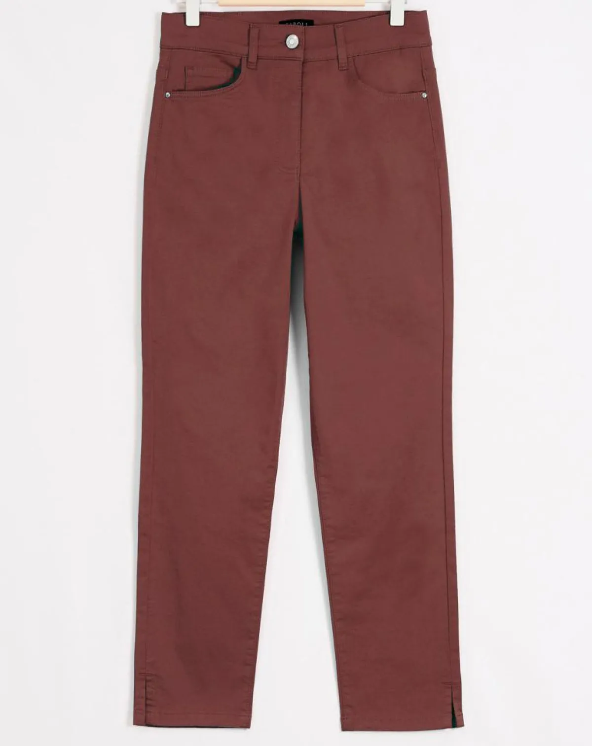 Caroll Pantalons|Pantacourt Mason B chocolat