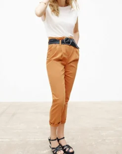 Caroll Pantalons|Pantalon 7/8 fuselé June tabac