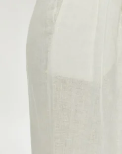 Lauren Vidal Pantalons|Pantalon 100% Lin Cara écru