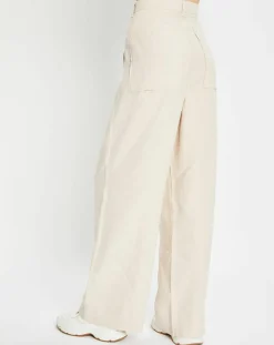 Marc O'Polo Pantalons|Pantalon 100% Lin Plissé Large Kl beige