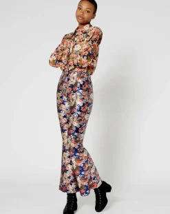 Manoush Pantalons|Pantalon à Sequins Roses encre