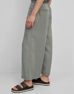 Marc O'Polo Pantalons|Pantalon ample à taille élastique vert de gris
