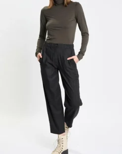 Marc O'Polo Pantalons|Pantalon cargo en Laine mélangée noir