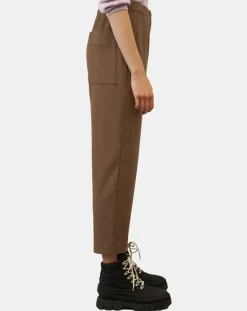 Marc O'Polo Pantalons|Pantalon cargo en Laine mélangée marron