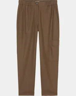 Marc O'Polo Pantalons|Pantalon cargo en Laine mélangée marron