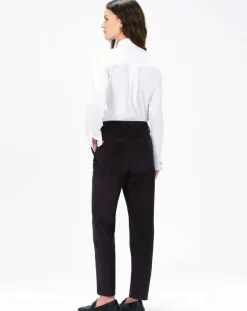 Caroll Pantalons|Pantalon cigarette Psidika gris foncé