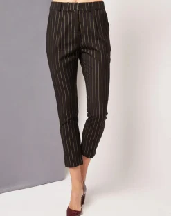 Suncoo Pantalons|Pantalon court Jarod à rayures noir