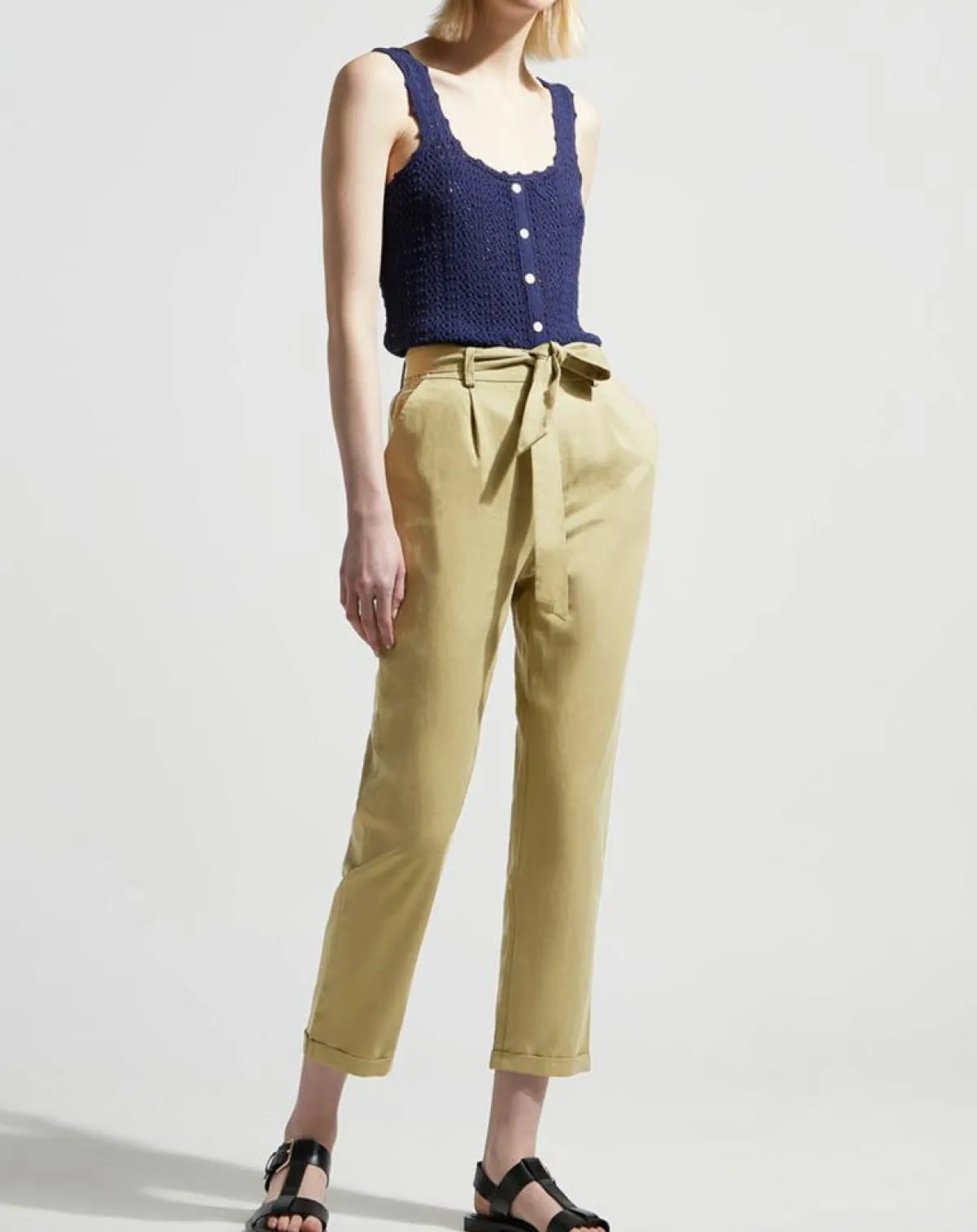 Garance Paris Pantalons|Pantalon droit chino Lupin kaki