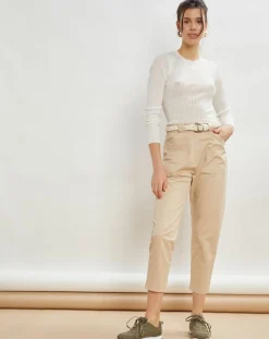 La Petite Francaise Pantalons|Pantalon droit Patrice beige